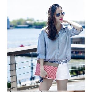 Alice + Olivia stripe shirt M